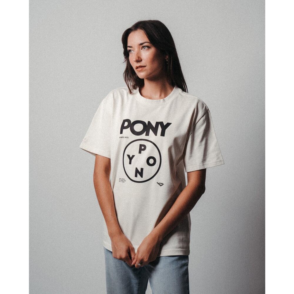 Pony White HERITAGE T-SHIRT - Size M - NEW